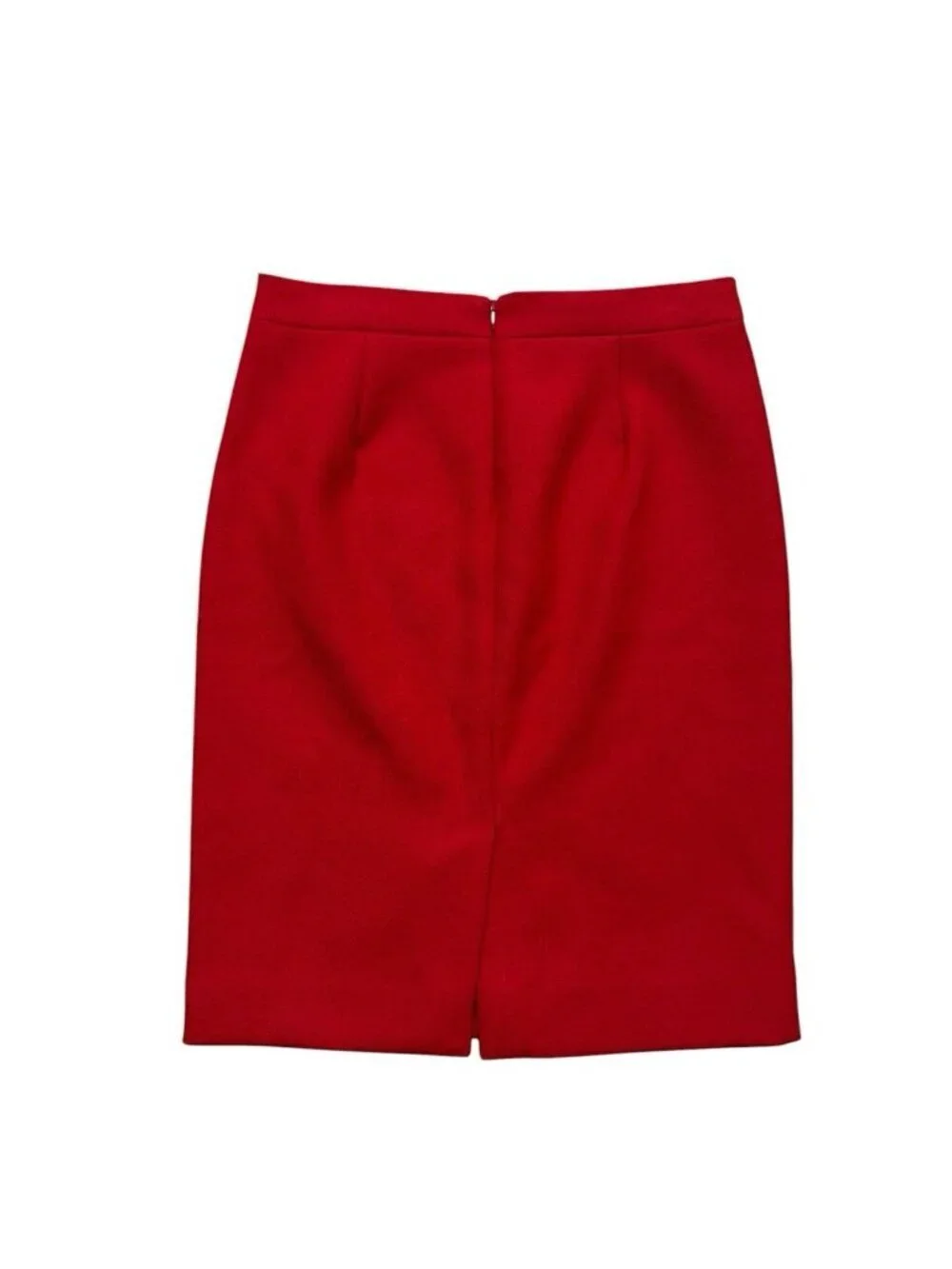 J.Crew No. 2 Pencil Skirt Red Wool Lined Classic Size 4